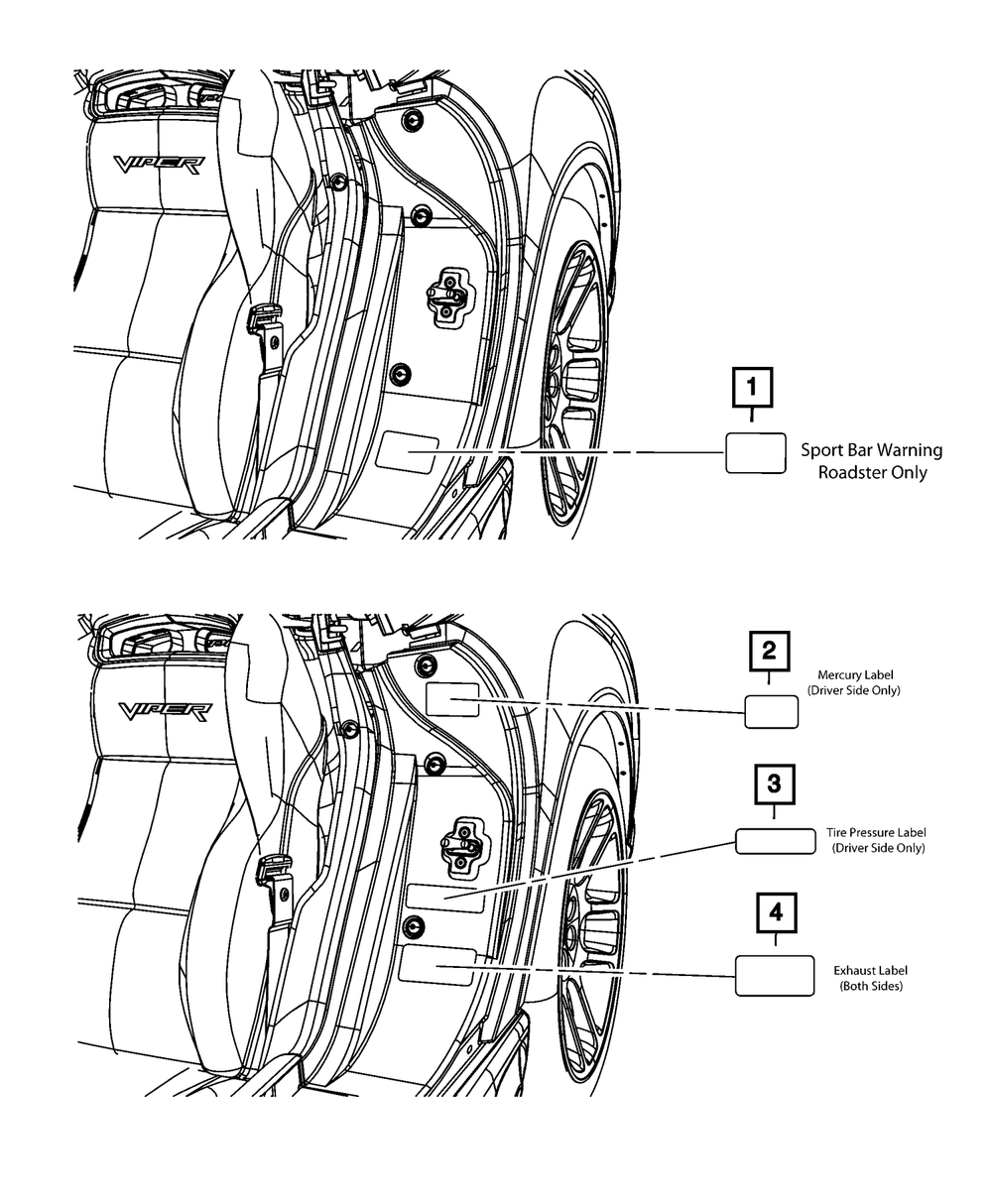Exhaust Warning Label - Mopar (4708021AC)