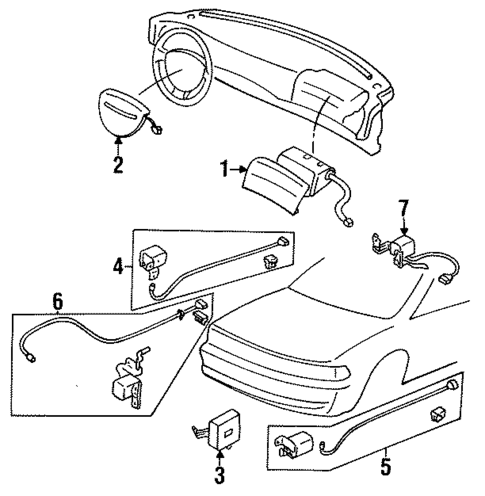 Air Bag Components for 1994 Mazda 929 #0