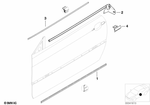 51327026391 - : Inner Left Window Channel Cover for BMW Image