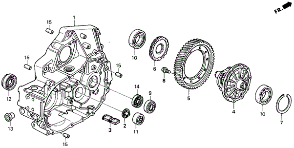 MT Clutch Housing (S,SI) for 1995 Honda Civic del Sol #0