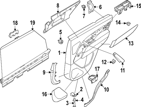 Interior Trim - Rear Door for 2023 Land Rover Range Rover Sport #0