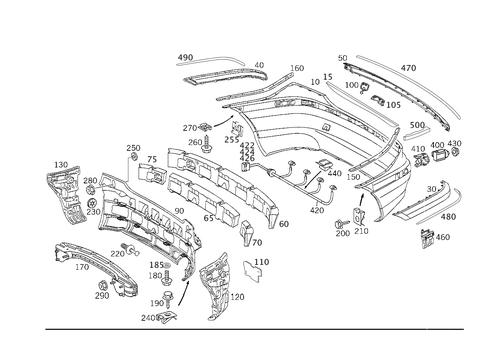 Rear Bumper for 2005 Mercedes-Benz C 230 #0