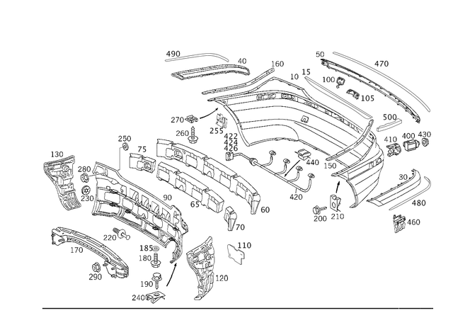 2038852425 - Attachment Parts: Trim for Mercedes-Benz: 180C, C230, C320 Image image