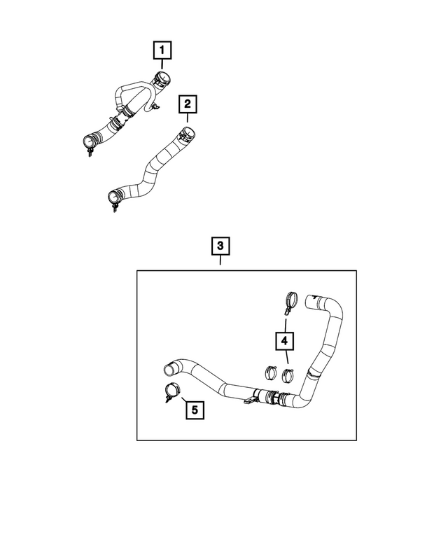 68502662AA - Cooling: Radiator Outlet Hose for Mopar Image