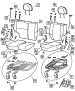 XR751DVAA - Interior Trim: Rear Seat Back Cover for Mopar Image