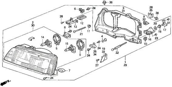 Headlight for 1988 Honda Civic #0