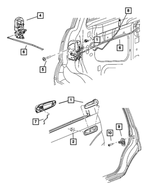 55364111AA - Doors and Related Parts: Rear Door Latch, Left for Mopar Image