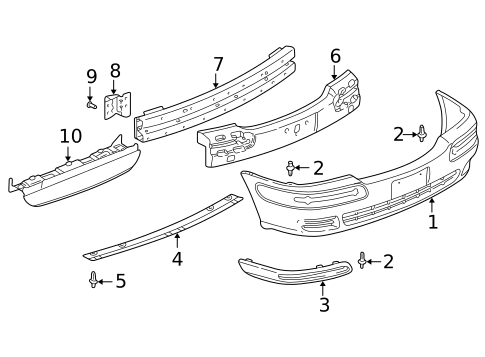 Bumper & Components - Front for 2005 Chevrolet Venture #0