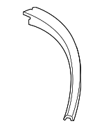 Passenger Side Folding Top Side Rear Weatherstrip Retainer