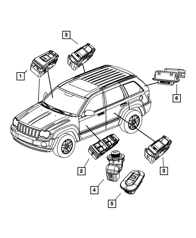 5JF971D1AC - Electrical: Memory Selector Switch for Mopar Image