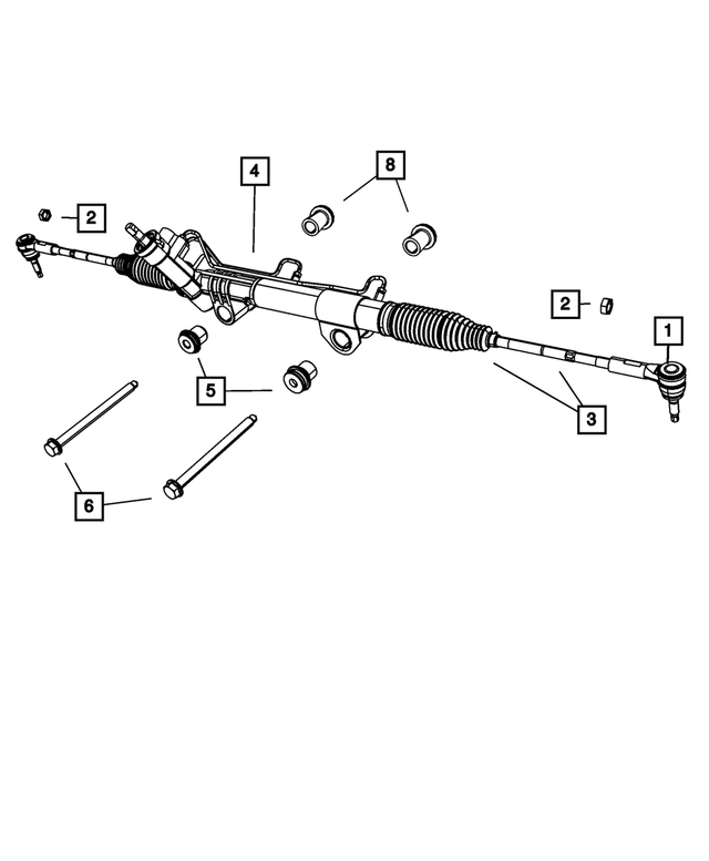 55398505AH - Steering: Rack And Pinion Gear for Mopar Image