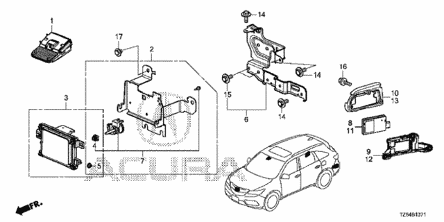 Radar - Camera - BSI Unit (2) for 2016 Acura MDX #0