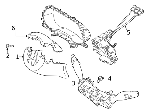 Shroud, Switches & Levers for 2023 Hyundai Palisade #1