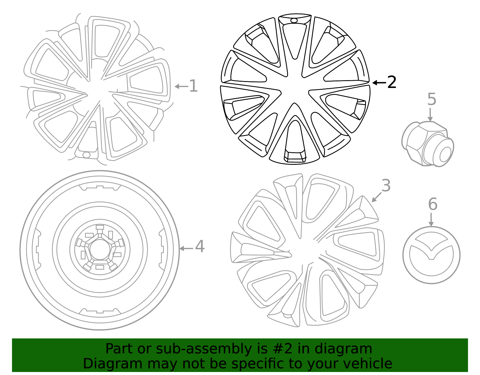 2025 Mazda CX-5 Wheel, Alloy 9965-71-7090 | QuirkParts