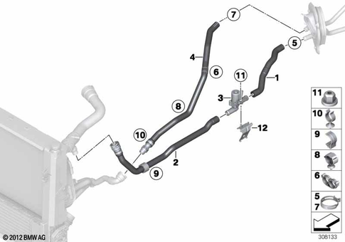 Water Pump, Valve, Hoses for 2014 BMW 428iX #0
