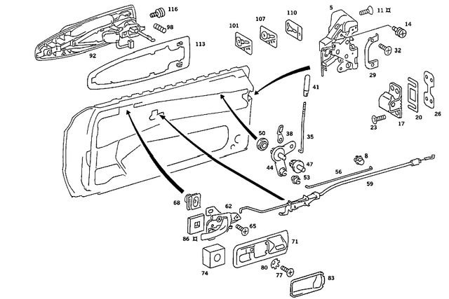 1267200835 - Doors: Door Lock for Mercedes-Benz Image image