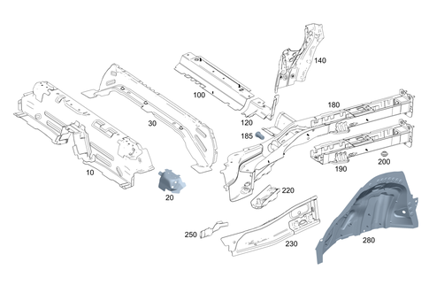 Rear End Floor for 2021 Mercedes-Benz GLB35 AMG #0