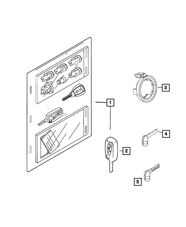 68638485PC - : Blank With Transmitter Key for Mopar Image