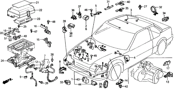 Cabin Wire Harness for 1988 Honda Prelude #0