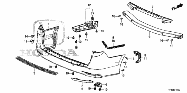 Rear Bumper for 2021 Honda Odyssey #0
