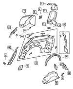 5005510AB - : Quarter Panel Exhauster, Right for Mopar Image