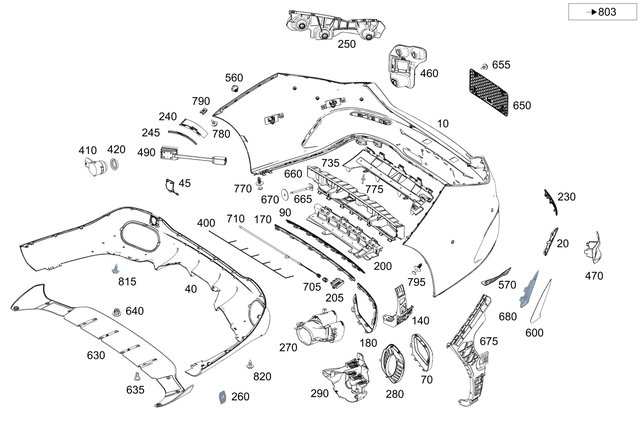 1188850202 - Attachment Parts: Cover Grill for Mercedes-Benz Image image