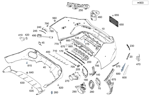 Rear Bumper for 2025 Mercedes-Benz CLA250 #0