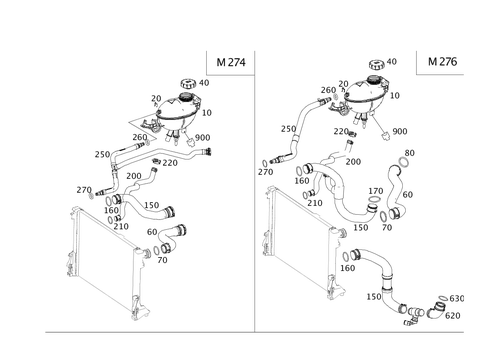 Expansion Reservoir, Mount and Hoses for 2012 Mercedes-Benz GLK 350 #0
