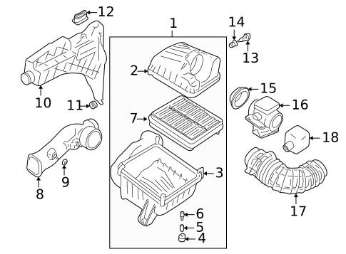 Air Intake for 2001 Chevrolet Tracker #0