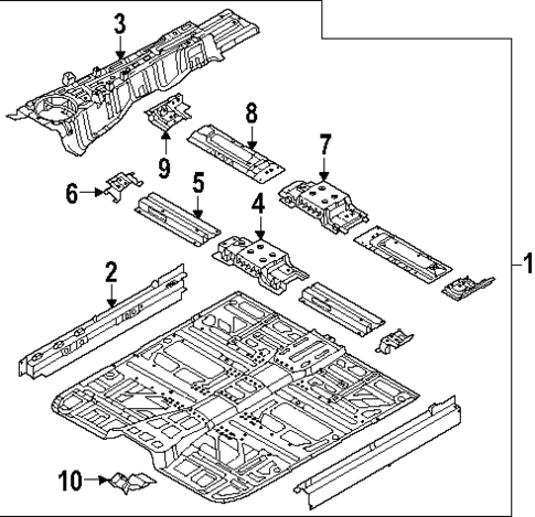 Floor & Rails for 2024 Genesis Electrified G80 #0