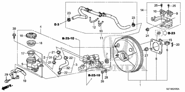 Brake Master Cylinder  - Master Power for 2012 Honda CR-Z #0