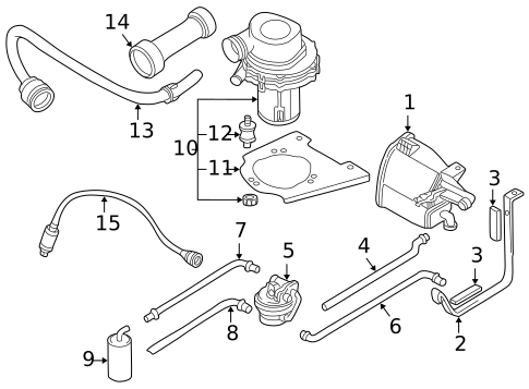 Emission Components for 2001 BMW Z3 #0