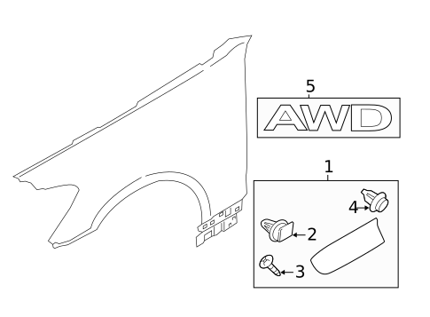 Exterior Trim - Fender for 2019 Kia K900 #0
