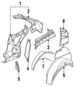 41218108445 - Body: Inner Panel Assembly for BMW: 840Ci, 850Ci, 850CSi, 850i Image