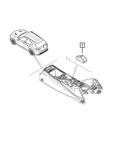 Parking Brake Level, Cables, and Rear Disc Park Brake Assembly for 2021 Alfa Romeo Stelvio #0