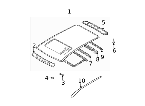 Exterior Trim - Roof for 2007 Nissan Murano #0
