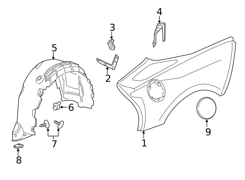 Quarter Panel & Components for 2014 Chevrolet Corvette #1