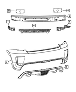 68070079AA - Frame, Bumper and Fascia: Rear Fascia Support for Mopar Image