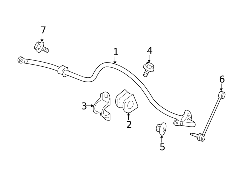 Stabilizer Bar & Components for 2008 Jeep Commander #0