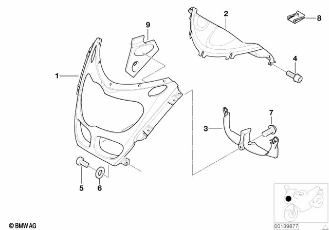 46632328392 - : Air Duct, Oil Cooler for BMW-Motorrad Image