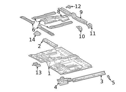 Floor for 2004 Toyota Sequoia #0