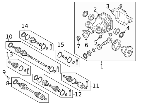 Drive Axles for 2009 Kia Borrego #0