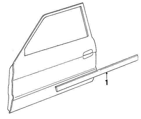 Exterior Trim - Front Door for 1998 Toyota Tercel #0