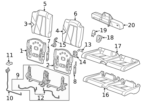 Rear Seat Components for 2019 Audi TT RS Quattro #0