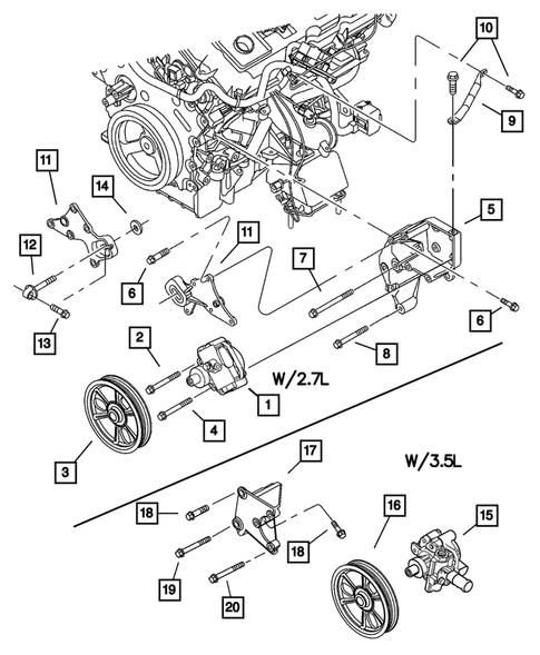 Power Steering Pump for 2004 Dodge Intrepid #0