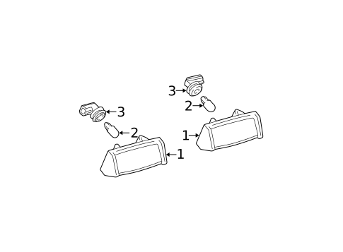 License Lamps for 2003 Lexus ES300 #0