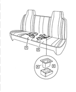 5EX60SAZ - Interior Trim: Two Buckles Lap Belt for Dodge: Ram 1500, Ram 2500, Ram 3500 Image