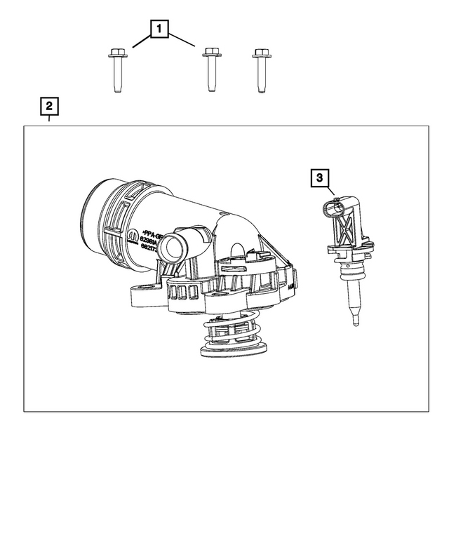 68217305AH - Cooling: Thermostat Housing for Mopar Image image