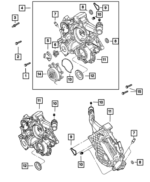Timing Belt/Chain and Cover and Balance Shaft for 2012 Ram 1500 #0