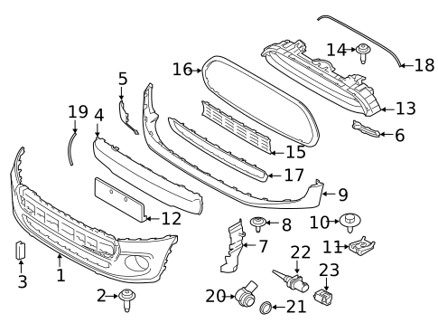 Bumper & Components - Front for 2014 Mini Cooper #3